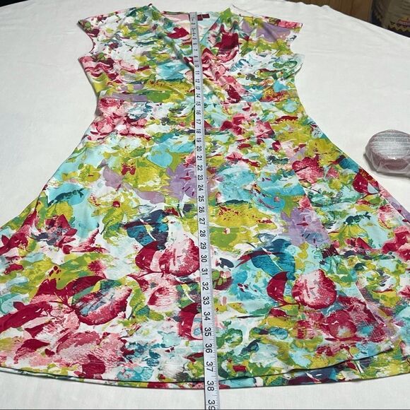 212 Collection Floral Faux Wrap Dress SMALL - Picture 13 of 16
